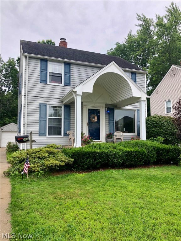 Absolutely charming colonial in a desirable location in the Falls!  Enjoy this updated home with a bright and sunny living and dining room! Fully applianced kitchen with plenty of cabinets.  Upstairs are 3 bedrooms and a nicely updated bathroom.  This home offers fantastic curb appeal with a beautiful front portico and fantastic perennial beds. The large back deck is great for grilling and entertaining!  The home offers an extra deep garage and an additional storage shed!  Dont miss this one!