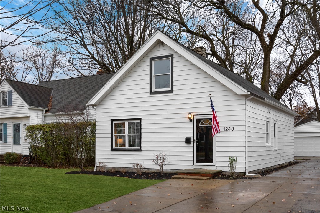 Welcome to 1240 Churchill Road in Lyndhurst - A beautifully renovated 3 bedroom, 2.5 bath cape cod. This home is in a great location close to highways, shopping, and Lyndhurst Parks. 2018 updates include a new 2-car garage, A/C, windows, kitchen appliances, bathrooms, tile, and carpet. The first level has beautifully refinished hardwood floors, 1.5 bathrooms, one large bedroom, and first floor laundry. The kitchen has custom cabinetry, quartz counter tops, and stainless steel appliances. There are 2 bedrooms and a full bathroom on the second floor with extra storage in attic. The back yard offers a walk out concrete patio with a fire pit.