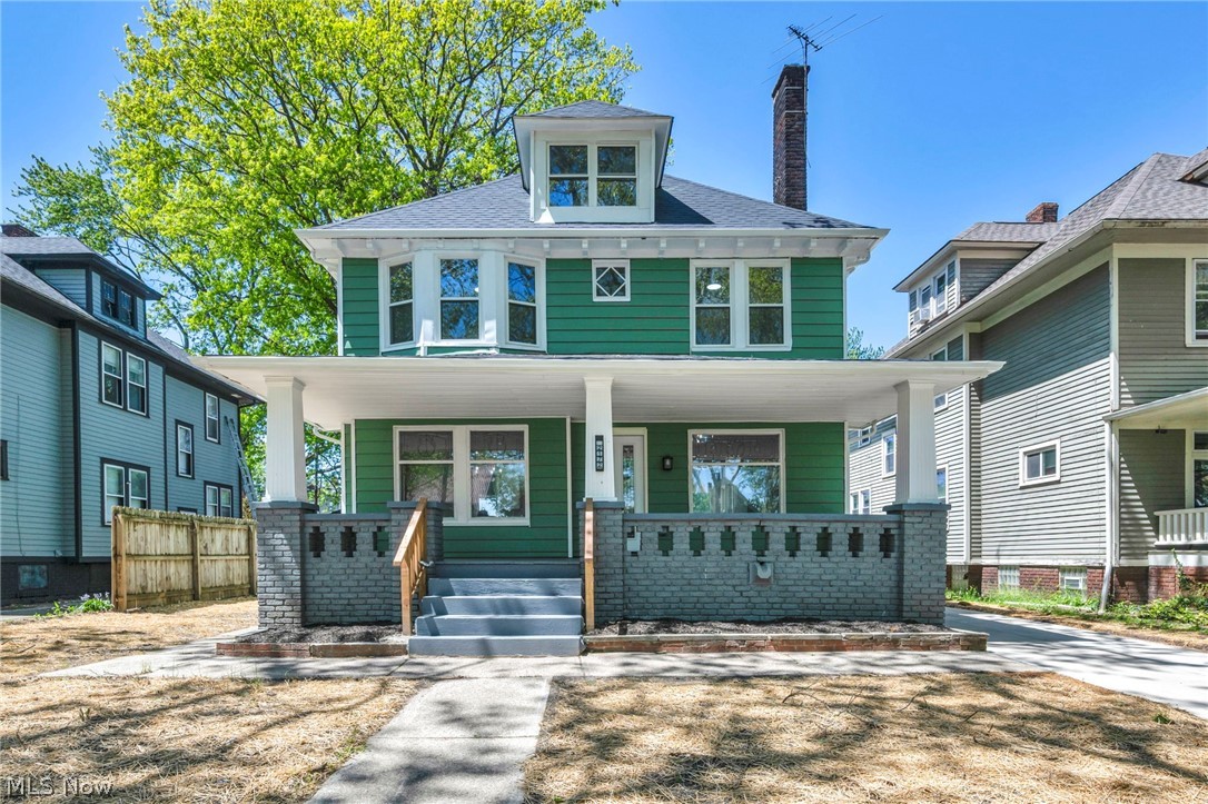 Welcome to this fully remodeled colonial, which resembles a piece of Cleveland history. Originally built in 1917 as a part of the "West Boulevard Allotment," designed in the early 20th century to connect to Edgewater Park. House is completely remodeled, top to bottom, as it survived a fire a couple years ago. As you step in you will be greeted by high ceilings and open layout seamlessly connecting the kitchen to the living room. Kitchen has been fully remodeled, featuring oversized island, stainless steel appliances, and lots of cabinet space. Laundry is conveniently located off the kitchen. As well as the guest bathroom. Living room features large windows, providing lots of natural light. Second floor is a home to 3 large bedrooms, overlooking West Boulevard. The large bathroom is located on the second floor's hallway, with a large walk-in shower and a stylish vanity. 3rd floor is a finished attic that is currently designated as a 4th bedroom, but it can be used as a playroom, office space, home gym, and much more. Basement is finished as well, and has a full bathroom. As mentioned earlier, the house is fully remodeled, this includes: New drywall, whole house rewired, brand new roof, new AC and Furnace, new windows, new doors, new flooring, new garage, brand new driveway, basically everything the eye can see is brand new. West Boulevard appears today much as it did in 1920. People driving up and down the boulevard are still greeted by a pleasant rhythm of gable roofs, generous porches, and green lawns. Located just seconds from I-90, Edgewater Park, Lakewood, and Cleveland downtown, this is rarely avaiable opportuniyu to own a piece of Cleveland history on West Boulevard!