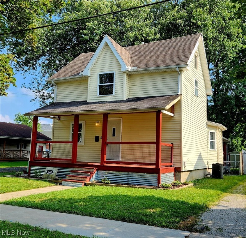 Welcome to 120 Taylor St Wellington! This fully updated 3 bed 2 bath home is ready for a new owner! As you walk in the front door, you're greeted with a large family room open to the kitchen. The fully renovated kitchen boasts cathedral ceilings, skylight and all new appliances! The first floor also has a large laundry room, large renovated full bath with soaking tub, and a master bedroom with an attached full bath. The second floor has two additional bedrooms. Additional features include a new furnace, A/C unit and shed.  Don't miss out on this beautiful home!