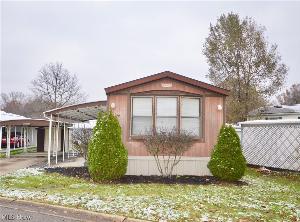 This home is adorable, offering two bedrooms, one bath almost 900 ft.². The front of the home offers a very nice eat in kitchen which opens  up to the living room. Both bedroom and full bath are at the back of the home. There are many upgrades including the roof replaced in 2007, furnace and AC 2009, hot water tank 2017. All appliances stay, the refrigerator, gas range, washer and electric dryer. This home offers forced air gas heat. Average utility bills..Gas $50, Electric $35, water and sewer $50 quarterly. Don’t let this home get away. Columbia Park is an age specific community. Columbia Park is Ohio's Premiere Adult Land Lease Community! Amenities include: Gatehouse managed entrance! On site Shopping Plaza! On site Management! Walking Path/Dog Walking Path! Shuffleboard! Boccie Ball! Library! Crafts, Social Hall with daily scheduled activities!