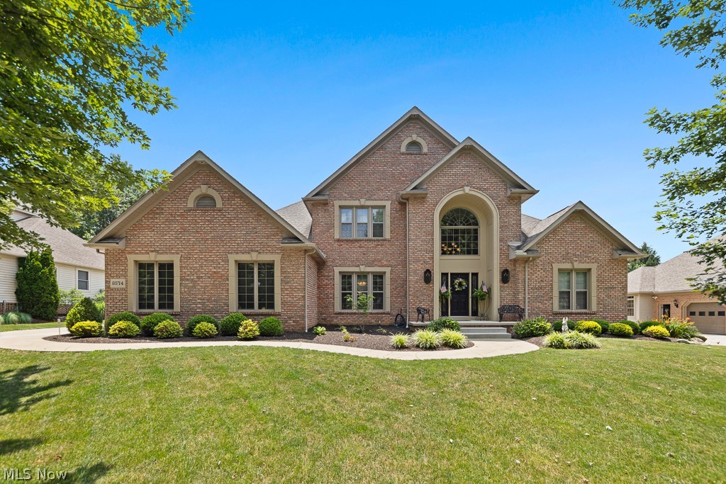 Stunning and versatile 'Move-In-Ready' Memmer build with countless updates and improvements. This home has been meticulously maintained and cared for. The entire home had windows installed 2018, with a transferable warranty, HVAC updated 2024. The roof was installed 2019. The foyer and kitchen include 3/4 inch hardwood oak floors. The kitchen is a culinary dream with a Frigidaire double oven, convenient pantry, and abundance of storage and countertop space. The cabinetry throughout are cherry, installed by Schrocks' of Walnut Creek. The primary bedroom is situated on the main floor and has an attached bathroom with beautiful porcelain-marble counters and floors. There's an oversized soaking tub and walk in shower. Additionally, there's a tandem walk-in closet that measures 13x6. The way this kitchen opens up to the living room overlooking the fireplace turns this "house" into a "HOME". The other two bedrooms do not lack any size nor storage. There's a jack and jill bath that's large, can offer privacy and is already fully updated. The basement has a massive rec room finished off that measures 35x17 and an additional half bathroom. The exterior of the home is rare for Carrington. This backyard has pines surrounding it which makes it more of a private oasis where the seller has crafted a gorgeous perennial/culinary garden. With an oversized poured-concrete patio, exterior lighting and ease of access through the dining room: This home was meant to entertain and impress.