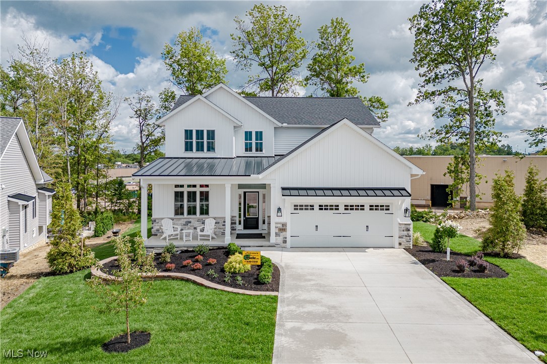 Amazing opportunity to build your dream home in the upscale Montebello development in Mayfield Village! This "Blossom" model is to be built by Skoda Construction, offering gracious open-concept floor plans and a keen attention to detail. The contemporary colonial will feature 2,560 square feet of living space across two floors, with 4 bedrooms, 3 full bathrooms, and spacious open-plan living areas. A welcoming front porch and attractive facade greet you at the front of the house. The front door opens into a foyer that flows into the main living area with abundant natural light, an elegant fireplace, and a well-equipped kitchen featuring a GE appliance package and granite countertops. There is an office/first-floor bedroom, a full bathroom, a laundry room, and a mudroom, providing plenty of functional space for everyday living. Upstairs, you’ll find 3 additional bedrooms, including the primary suite with a generously sized bedroom, a walk-in closet, and a luxurious bathroom featuring a tiled wall shower with a fiberglass pan and cultured marble surfaces. Conveniently located just minutes from schools, shops, highway access, and North Chagrin Reservation, this home offers the perfect combination of style, functionality, and location. Don’t miss your opportunity to build an immaculate, customizable home in a sought-after community—these lots are selling quickly!
*Images are for illustrative purposes only; home is to be built.