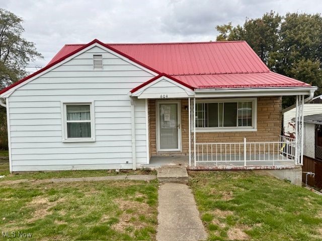 This cute 3 BR, 1 BA cape cod in Weirton Heights features first floor bedrooms, a separate dining area and a walk-in shower. The hardwood floors are in good condition, and the newer windows make the rooms light and bright. The large second floor room could be a rec room or storage area and there is a 3rd bedroom upstairs. The basement includes a roughed in bathroom with toilet, washer & dryer, and provides access to the 1 car garage. Home is up for auction.