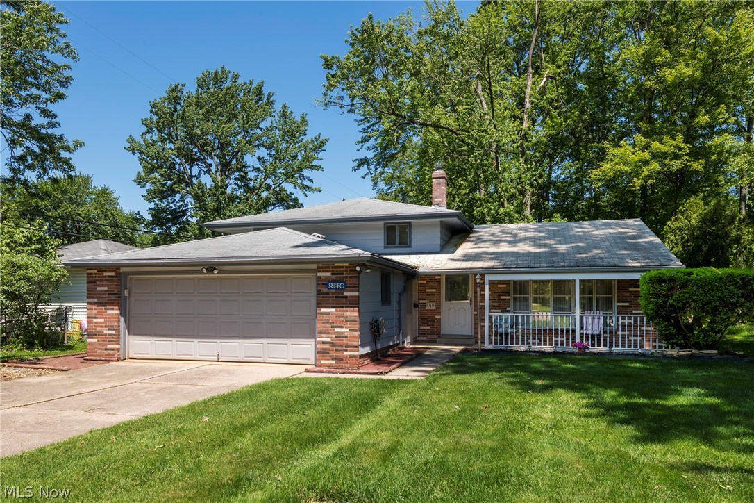 Welcome to 23630 Carriage Lane in desirable North Olmsted, with well-maintained charm. This 3-bedroom split-level home offers updated features, functional living space, and a private wooded setting near Great Northern Mall, I-480, shopping, dining, parks, schools, and everyday conveniences.
This well-maintained home features an open kitchen and dining room layout with a breakfast bar, creating the perfect space for entertaining, family gatherings, and daily living. The updated bathroom includes a newer vanity and refreshed finishes for a clean, modern feel. A large, spacious laundry room adds exceptional convenience and extra storage.
Enjoy relaxing mornings on the welcoming front porch or unwind outdoors on the concrete patio overlooking the scenic wooded lot. The patio door fills the home with natural light and provides seamless access to the backyard, ideal for outdoor entertaining. A storage shed offers additional space for tools, lawn equipment, and seasonal storage.
A home warranty and major updates provide peace of mind, including a hot water tank replaced in 2018 and a brand-new furnace installed in 2025.
Located in sought-after North Olmsted near Great Northern Mall, I-480, Crocker Park, schools, parks, dining, and shopping, this charming home combines comfort, updates, privacy, and convenience.  If you are searching for a home with pride of homeownership throughout, a wooded lot, updated mechanicals, outdoor living space, and a prime location, 23630 Carriage Lane is a must-see opportunity!