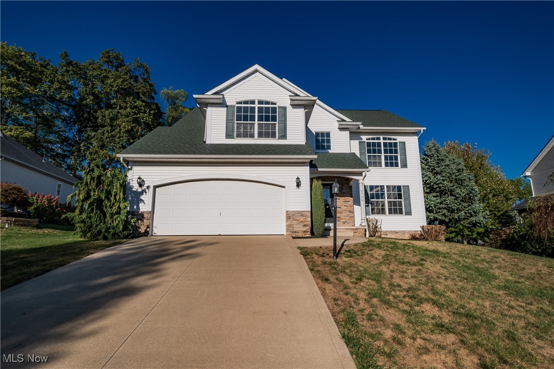 Wonderful open concept home with soaring spaces and sylish finishes. Compare this next-to-new house with new construction and marvel at the price difference! Clean and move-in ready. This amazing Jackson Twp neighborhood is full of happy families who enjoy the pool and community center along with the vast amenities available to Jackson residents.
The house features a beautiful great room with soaring ceilings, dark wood floors and a stone fireplace. The open kitchen comes complete with granite counters. A large  loft over the kitchen-dining rooms is perfect as a second family living space. Sliding glass doors connect the dining room to a newly stained deck. There is a convenient main floor primary bedroom with direct access to the main floor bath. A step-saving main floor laundry completes the main floor.
Upstairs are three generously-sized bedrooms and another full bath.
The basement boasts high ceilings and plumbing for a third bath making this space ideal for future development.
New roof in 2021. Radon mitigation 2022. Hwt 2023.