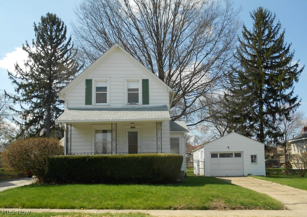 Character, charm and great bones!  Two bedroom, one bath two story home on rarely available fenced in double lot.  Spacious kitchen, stove and refrigerator stay.  Full bath offers walk-in shower.  Home improvements include some newer windows, newer roof (replaced around 2006), newer water heater (around 2011), newer electric and furnace.  Washer and dryer stay.  Oversized 1 car garage.  Home warranty offered.
