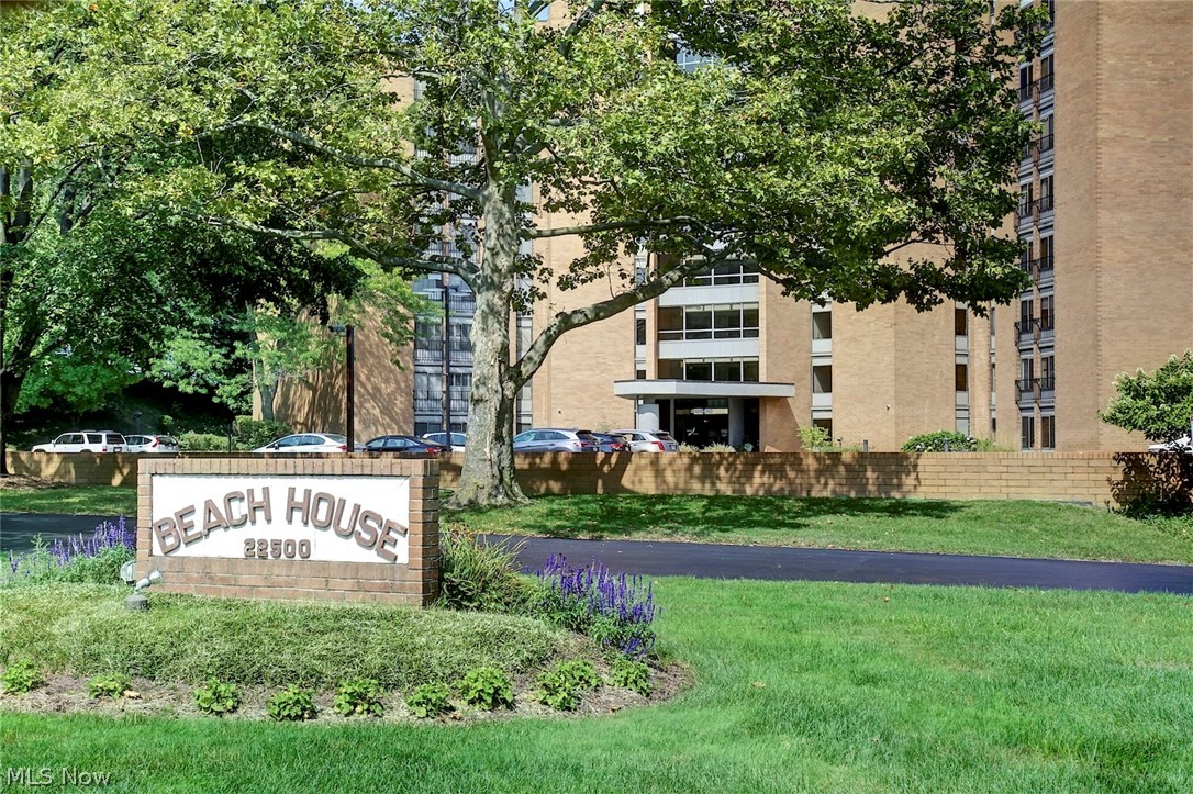 Unique opportunity!  First floor Rocky River lakefront living in an adult community 55 and over.  This Beach House unit offers views of beautiful Lake Erie and landscaped grounds.  Easy access in and out. Beautifully designed two bedroom, two full bath unit offers in-suite laundry. Closets, closets, closets!  Monthly home owners association fee includes heat and water. Recently renovated club room includes full kitchen. Club room leads to lake front patio.  Heated parking garage, storage locker, guest suite available, full time building maintenance and recently-installed fire alarm system.