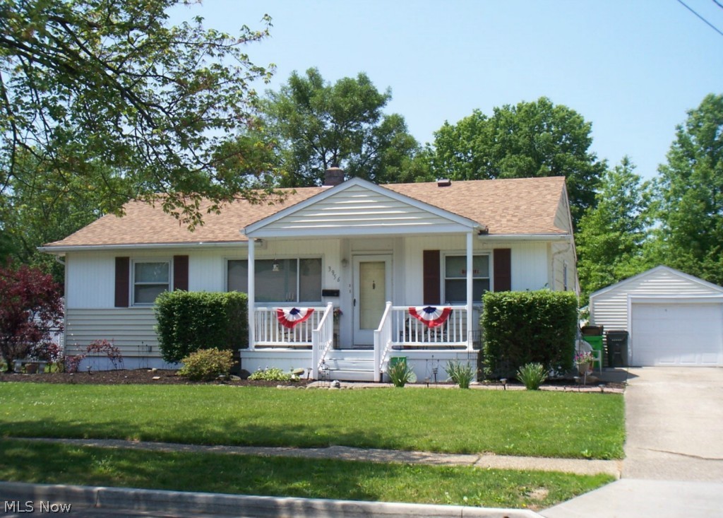 This adorable ranch home is so much bigger than it looks! It has 3 bedrooms and 2 full baths, and a family room addition that includes a small kitchenette with sliders to the deck and back yard. The family room has newer carpeting and recent paint. (This room could be a possible in-law suite). The cozy living room opens to the formal dining area, and a fully applianced kitchen. The three season porch on the back of the home leads to the back yard, deck, and one-car garage. The larger bath has been updated with new ceramic tile flooring, commode, vanity, light and mirror.  This bathroom also boasts a jetted tub. There are hardwood floors in the living room, and all three bedrooms, and there is updated electric service to 150 amps. The lower level has a partially finished rec room w/bar area. The roof was replaced in 2012. There are replacement windows and hardwood floors in the living room and all three bedrooms. The owner is offering a one year home warranty. Don't miss this one - it i