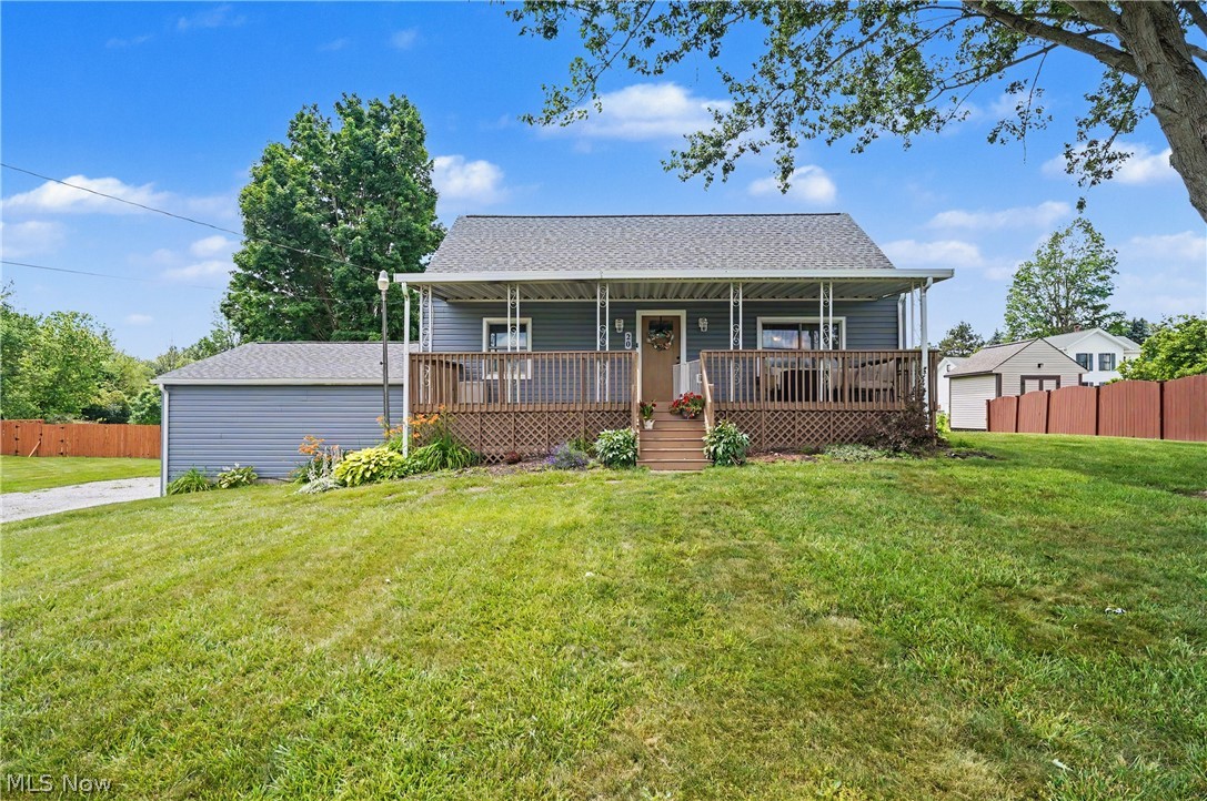 Discover this charming Cape Cod in the heart of Tallmadge—much larger than it looks and beautifully updated. Improvements that were completed in 2025, including a new roof, siding, and gutters, along with the newer windows, will offer excellent peace of mind for years to come. The first-floor features laminate flooring throughout, an updated kitchen with white cabinetry and newer appliances. The 1st floor full bath has also been updated. Two bedrooms are located on the main level, with an additional full bath and 2 bedrooms located on the second floor. A standout feature of this home is the large sunroom off the back, perfect for entertaining, or just enjoying your morning coffee. The lower level offers a finished rec room, ideal for a media area, along with a large mud room. Outside, you’ll love the huge front porch, a welcoming spot for relaxing and enjoying the neighborhood. The home is conveniently located near highways, restaurants, and shopping, making everyday living easy. With its thoughtful updates, expanded living areas, and prime Tallmadge location, this move in ready home offers exceptional comfort, value, and charm. There is still time to enjoy some of the summer in your new home. Call for your private showing today.