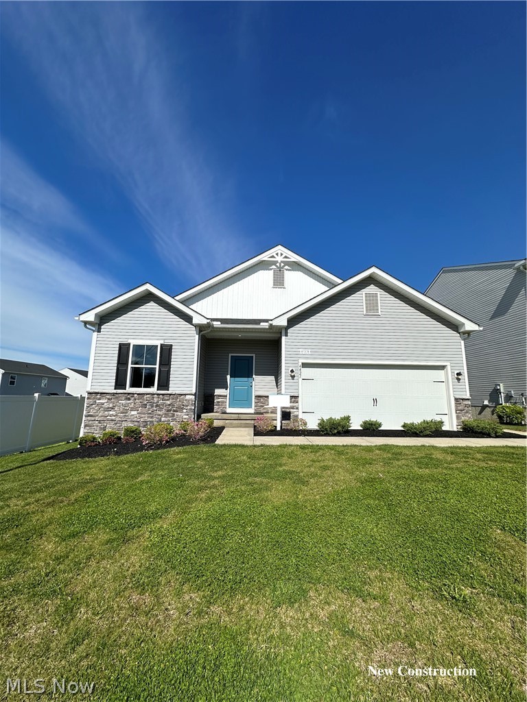 Former model home now is available in Booth Farms in Perry Village! This highly desirable Daffodil ranch floorplan offers 3 bedrooms, 2 full baths, and 1,628 sq ft of thoughtfully designed living space. Featuring the popular Loft Look interior design package with luxury vinyl plank flooring, quartz countertops, tile walk-in shower, and a beautiful fireplace. The open-concept great room creates an ideal space for entertaining or everyday living. Enjoy the convenience of single-floor living along with a covered rear porch perfect for relaxing outdoors. Located in the growing Booth Farms community in Perry Village with convenient access to local shopping, dining, parks, and Route 2. Move-in ready opportunity to own a beautifully upgraded former model home! (pictures are for illustration purposes only)