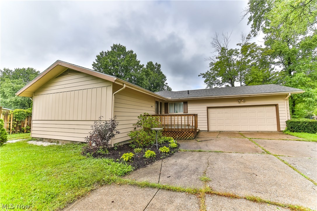 If you are looking for a Mid Century Modern Ranch … Look no further! This home was actually in a Parade of Homes in the early 1960’s and has all the minimalist clean line features that you are looking for. Now all this home needs is someone with style to bring the home back to its original roots. All the bones are there. This lovely home has a unique waterfall dividing living room and dining room. There are  modern wall cabinets in master suite and there is an “on suite” master bath. There is a partially finished basement with built in cabinets. A new “tear off “ roof with 30 year shingles was installed in 2017. The entire interior was repainted in August of 2018, Forced air furnace and central air was replaced in 2008. All carpeted areas on 1st floor is new in 2018, Electrical service box has been updated. This lovely home is located in a great geographical location in the Northhampton area of Cuyahoga Falls. Enjoy Cuyahoga Falls utilities and amenities. Sellers are offering a 1 year