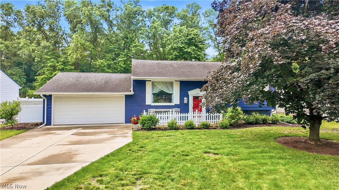 Hitting the market with a WOW! Move-in ready 4 bedroom, 2 bath Bi-Level in Howland.Just under 1,900 square feet of living space. Open concept Living ,dining and galley kitchen. Neutral decor, freshly painted, and recently refinished hardwood floors.Lower level offers a family room with a stand-alone gas fireplace, a bedroom, a utility area, and a full bath. Lower level has a walk-up to the two-car garage, which features a natural stone floor and access to the rear yard. Access to vinyl deck with pergola and steps to cement patio for kitchen. Back yard has vinyl privacy fence.Lot size 84x196 for .36 acre. Concrete drive is under 5 years old.All electrical outlets, switches, GFIs, and wall plates were updated on 5/26. Hardwood floors were refinished 5/26 Liv. ,Dn.,Bedrms.,stairs and hall. Interior freshly painted 5/26 . AC 2023.Vinyl replacement windows approximately 15 yrs.old.Located close to Howland Park and schools.