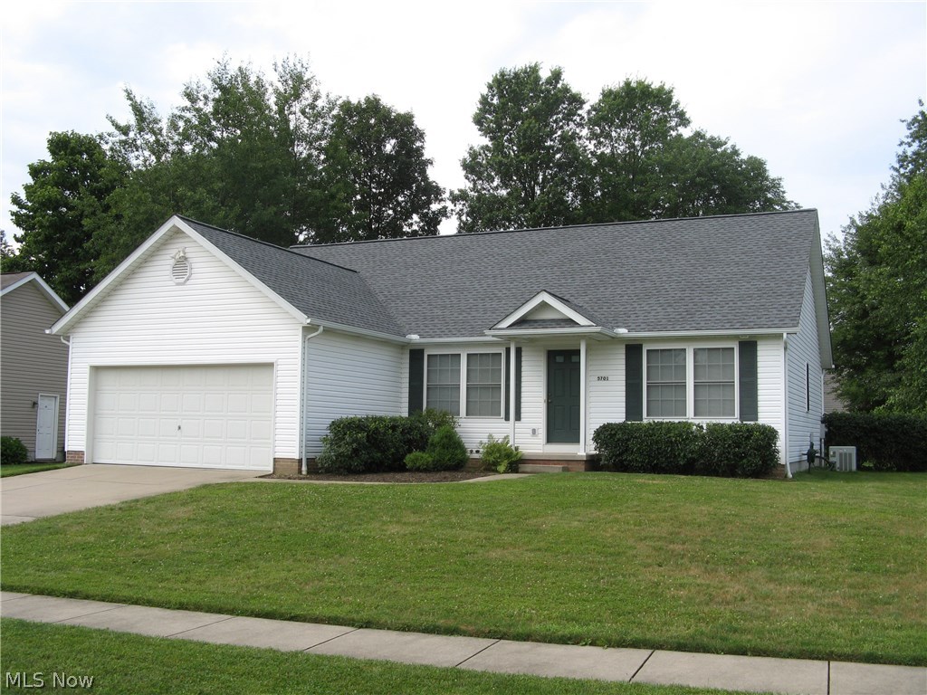 INVITINGLY PRICED !!!!!! Enjoy first floor living in this well maintained 3 bedroom ranch. The comfortable sized living room allows for a cheerful center for everyday family living. The well planned all applianced  eat-in kitchen has storage space galore. The master bedroom and bathroom are located away from the two guest bedrooms and bath. While the utility room is conveniently located off the kitchen. The large unfinished basement could easily be finished for extra living space. Enjoy the newer roof, and hot water tank as well as the newer back yard patio. This home is located close the Kent State and the Necom.  HOME WARRANTY included.