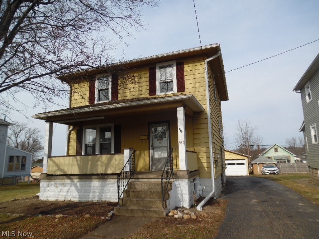 Looking for a home near town. Then here is a 2 story 3-bed 1-bath that has a full partially finished basement. Hardwood flooring throughout most of the rooms. They living room has beautiful woodwork and floor and enters into a family room.