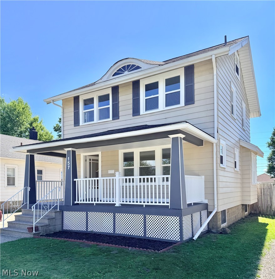 Welcome to this beautifully renovated 3-bedroom, 2 full bathroom home that is completely move-in ready and combines timeless charm with modern updates throughout. Step inside to discover all-new flooring, brand-new windows, fresh paint, and bright, open living spaces filled with natural light. The stunning kitchen has been fully updated with new cabinetry, stylish countertops, a modern backsplash, and brand-new stainless steel appliances, making it the perfect space for both everyday living and entertaining.

The spacious bedrooms feature new carpeting, while both full bathrooms have been tastefully remodeled with contemporary fixtures and finishes. The clean basement includes a renovated full bath, plenty of storage, and offers endless possibilities for additional living space, a home gym, recreation room, or office.

Outside, enjoy the inviting covered front porch, a spacious backyard, and a large detached garage with ample room for vehicles, storage, or a workshop. With quality updates throughout and nothing left to do but move in, this turnkey home is one you won't want to miss!
