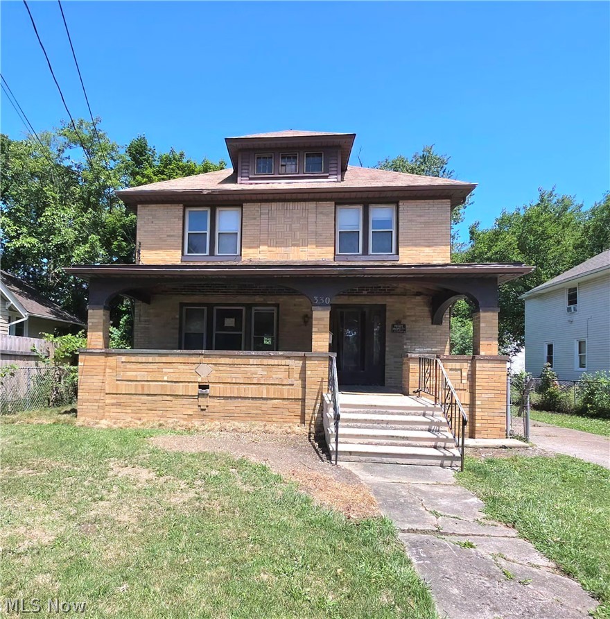 Opportunity knocks with this massive 4-bedroom brick Colonial fixer-upper offering nearly 2,000 square feet of living space and incredible potential for the right buyer with vision and creativity! This home features a spacious layout with generously sized rooms, a huge covered front porch perfect for relaxing, and a quiet backyard with plenty of room for outdoor entertaining. The unfinished third level provides even more possibilities and could easily be transformed into a rec room, home office, guest suite, or additional living space. Just off the kitchen, you'll find a versatile bonus room that could become a sunroom, additional bathroom, laundry room, office or even a fifth bedroom. The full basement has already been professionally waterproofed by previous owners, providing a solid foundation for future improvements. With so much square footage and upside potential, this property is a fantastic opportunity for investors, flippers, or buyers looking to build equity. Home requires a new HVAC system and water heater. **Cash buyers only!!