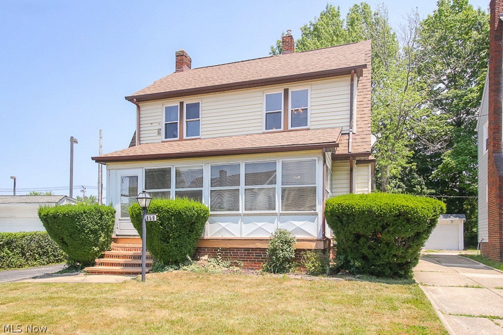 This spacious 3 bed 1.5 bath Cleveland Heights colonial would make a great first home or investment property! Updates throughout gives it a solid foundation to work with: if you're a first time buyer, put in some TLC to build some sweat equity! Or invest in a rehab and place a tenant for a great cash flow property! Updates include a newer roof, mostly vinyl replacement windows, a younger furnace and vinyl siding. The property also offers an enclosed front porch, partially finished basement, hardwood floors in the dining & living room and a detached 1 car garage! Add some polish to this property and it potential is endless!
