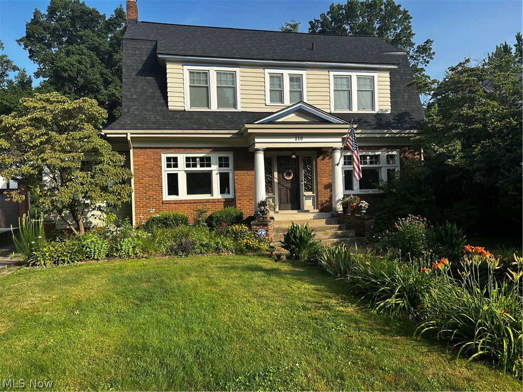 Spacious and beautifully updated, this Dutch Colonial blends classic architectural charm with modern 2026 kitchen upgrades and amenities. A brick walkway welcomes you to the inviting front porch and entry foyer. Inside, you’ll find original hardwood floors, six sets of French doors, transom windows on the first floor, and soaring ceilings throughout.
The expansive living room features detailed crown molding, a gas fireplace, and opens through double French doors to a sunroom/family room with its own fireplace. The dining room is rich with character, showcasing intricate wainscoting, chair rail, and crown molding—ideal for entertaining.
The large eat-in kitchen was renovated in 2025/2026 and includes quartz countertops, a center island with pendant lighting, a Samsung counter-depth refrigerator, JennAir downdraft gas range, updated windows, imported tile backsplash, and a wet bar. A back staircase leads to a half bath with a newer sink, as well as access to the screened porch, garage, and basement.
Upstairs, the second floor offers four generously sized bedrooms, two with walk-in closets. The updated full bath blends vintage ceramic tile with a newer vanity and lighting. Windows on this level were replaced in 2024, and there are two linen closets for added storage.
The third floor provides a versatile space with a large bedroom or playroom featuring arched windows, a built-in dresser, closet, office area, and a full bath with a newer sink and classic clawfoot soaking tub.
Additional updates include three Mitsubishi split heat/AC units (2023), forced air heat/AC for the living room and sunroom (2024), a complete roof and gutter replacement (2025), exterior repainting (2025), and a newly added second-floor rear roof deck (2025). 
This exceptional home is move-in ready and ideally located near shopping, parks, restaurants, and major highways.