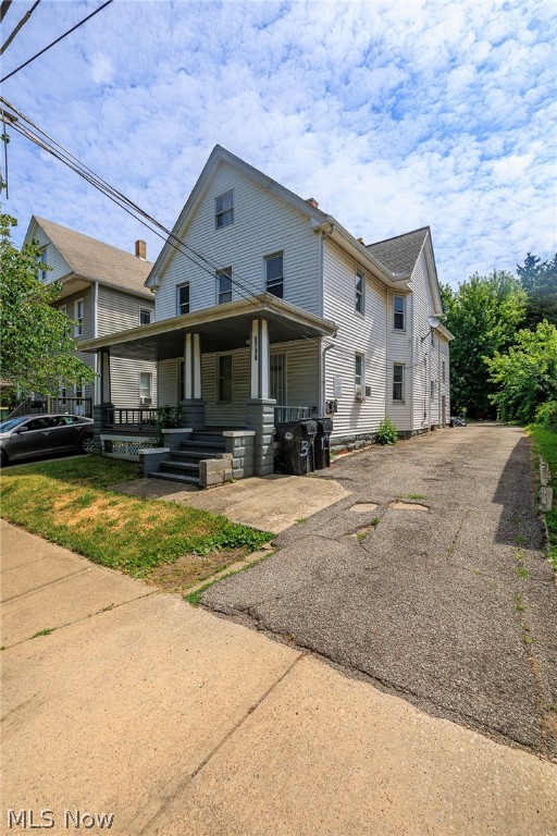 Great opportunity to own an income property! This turn key duplex with 2 additional living spaces is located in the heart of historic Slavic Village. Just Located 10 minutes from down town and under 5 minutes from the nearest highway, this Property is ready to be a cash cow, when fully occupied this home has a gross income of $2200.00 a month, 26400.00 a year. Owner has Redone the electrical boxes and meters, replaced both furnaces and freshly painted units 2-4, renovated the attic unit, This unit has been recently painted and new vinyl flooring. Windows are Vinyl. Close to public transportation. This is an as is purchase.