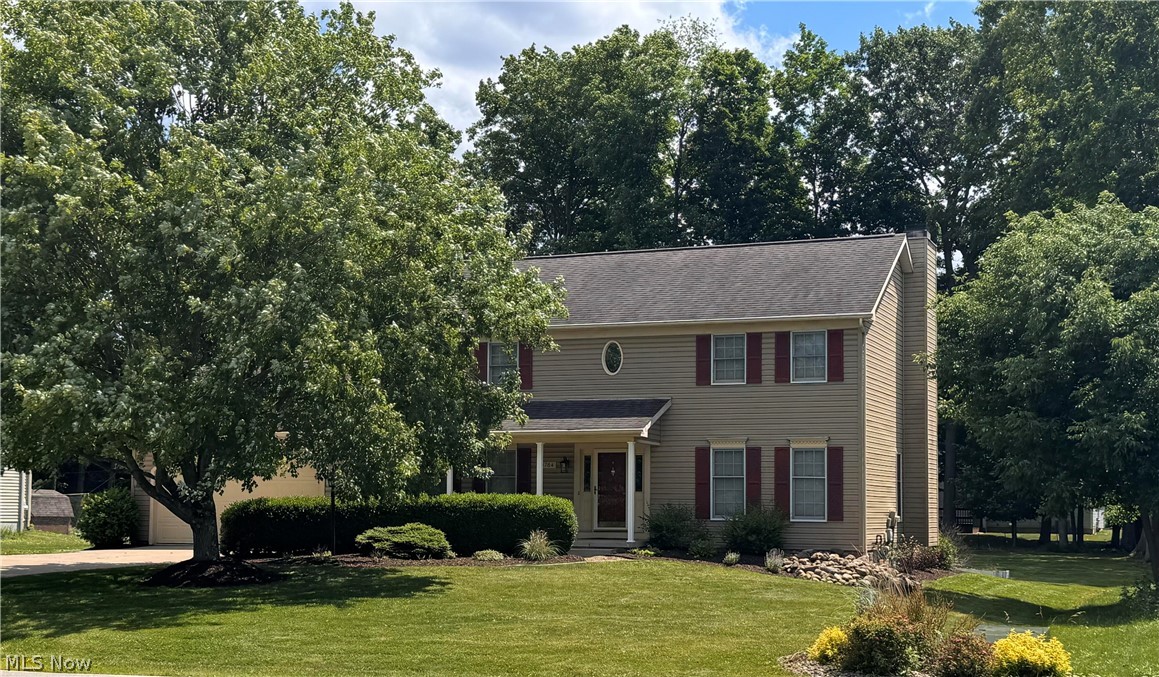 Welcome to this beautifully maintained 4-bedroom, 2.5-bath home situated on a spacious lot in the Eastwicke Farms neighborhood. Thoughtfully updated and move-in ready, this home is the perfect combination of comfort, style, and outdoor living. Recent improvements include a renovated kitchen with island seating for 5. A new HVAC system installed in 2022, along with a newly added gas burning fireplace. The basement includes spacious storage, and has been framed to be finished. Newly built vinyl shed with electric. The stamped concrete patio and deck creates the perfect space for relaxation or entertaining friends and family for years to come!