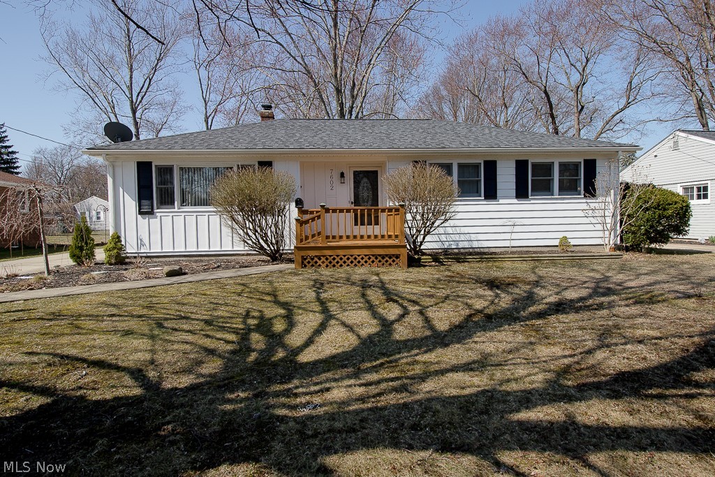 Welcome to this Move-In ready 3 bedroom Ranch in sought after South Mentor. LOCATION, LOCATION, LOCATION!! Enjoy one floor living!  Exquisitely updated Kitchen featuring newer Appliances along with an abundance of soft close Cabinets and Countertops....truly a Culinary Dream. The inviting Family Room offers a Woodburning Stove, beautiful Tongue & Groove Ceiling and newer windows which bring nature indoors. This home also boasts original Hardwood Floors, a spacious bathroom, freshly painted neutral decor and ceiling fans throughout.  The many updates include a Roof (house & garage) '17, HVAC System '17, All 4 Water Valves replaced at the Main Inlet Supply Manifold '18, Easy Open/Close Modern Vent Panels for Crawlspace '18, New Chimney above Roofline '19,  New Garage Door Seal '19, Attic Ladder '19 and Painting of the Front of the Home '19.  Let's not forget about the Tranquill Fully Fenced Backyard where you make it your Oasis!  Grow your own fruits and veggies, maybe a play yard for yo