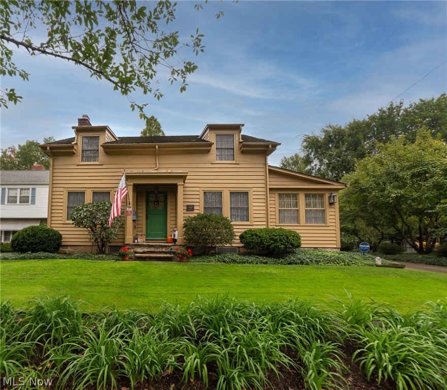 Pristine Historic House & Garden available for the 1st time in 25 years. Imagine living in an 1839 house, authentic in all imaginable ways, yet fully updated with top-of-the-line mechanicals & architectural features, merging the best of two worlds.  That is what you will have as the owner of the historic Jacob Strong House & Garden. This remarkable property offers you the opportunity to be part of Cleveland’s history as the next steward of a house where John D. Rockefeller was a guest.  Situated in Shaker Heights, the house existed before the Van Sweringen Brothers undertook the creation of the now-famous Garden Suburb.  Lovingly preserved and maintained over generations, the property also offers a handsome period-designed garage, superb gardens and an expansive side lot. The first floor has excellent flow for celebrations and entertaining. The dining room is enhanced by period wainscoting and an inset china display cabinet. The kitchen features handmade cabinets, a massive granite far