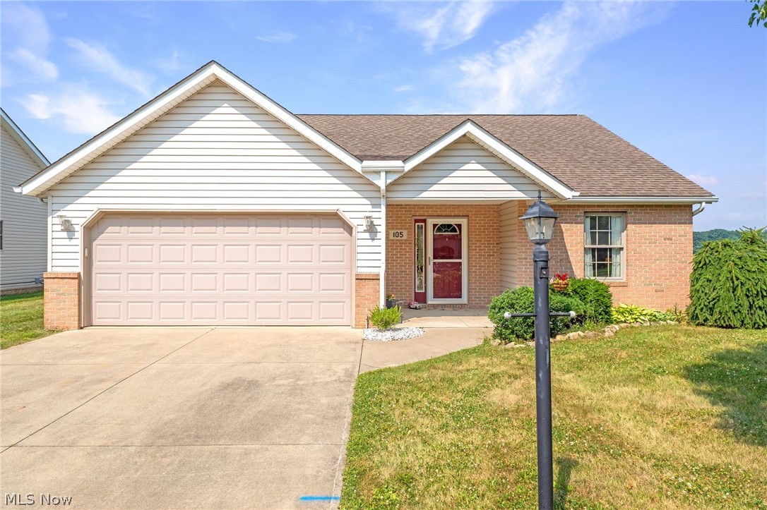 This very-well maintained, one-owner cluster home ranch is the kind of home that makes everyday living feel easy! 

Step inside to a welcoming entryway, with a bedroom and full bath right off the front of the home—perfect for guests, an office, or whatever fits your needs. The spacious living room features 10-foot ceilings and a cozy gas fireplace, giving the home a warm and open feel.

The open kitchen has tile flooring for easy cleanup, a spacious pantry, and stainless-steel appliances including a stove that is approximately one month old. All appliances stay—including the washer, and dryer. The laundry room is conveniently located just inside from the attached 2-car garage. The large primary bedroom features an en-suite bath with double sinks and a very spacious walk-in closet.

Sliding glass doors from the kitchen lead to the enclosed back patio, a perfect place to enjoy your morning coffee or relax at the end of the day. Major updates include a new furnace (approx. 2020), and hot water tank (approx. 2021).

The HOA covers mowing, snow removal, and exterior maintenance, so you can enjoy all the comforts of home without all the upkeep. Schedule your private showing today!