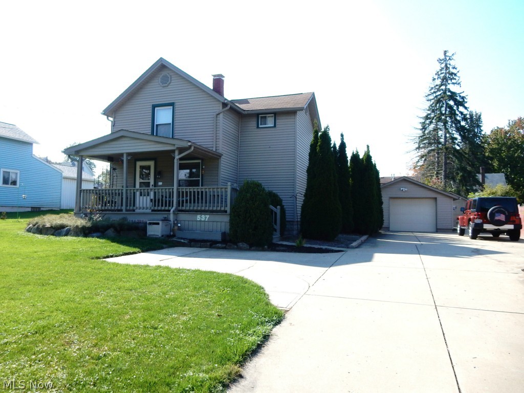 This house is unbelievable! Everything has been upgraded and impeccably cared for. You can literally move right in and not have to do a thing. Situated on a large double lot with an extra long and wide concrete driveway. Oversized 1.5 car garage that could easily be converted to a 2 car garage. Two storage sheds for all of your stuff. Gorgeous deck, yard and gardens with a new lawn that was just installed last year. Inside, the bathroom and kitchen were just remodeled and all of the brand new kitchen appliances stay, as well as the washer and dryer. This house features a newer roof, siding, windows, high efficiency furnace, hot water tank, central air conditioning. The basement is waterproofed and includes the easy breathe system. Also included is a whole house water softening system. Electrical, gas line and sewer lines have all been replaced. The entire interior is freshly painted in warm neutral colors that set off the gorgeous woodwork. You have to see this house in person to reall