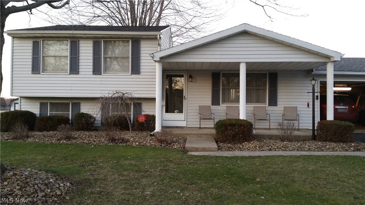 Plenty of room for your family in this 1,652 sq ft 3 bedroom, 2 full bath 4 level split that features a large living room, open kitchen/dining room and breakfast breakfast room with vaulted ceilings. 2 sliders to back deck and fenced yard with shed. Recreation room and family room with electric fireplace and bar area. All appliances stay in this updated Kraftmaid eat in kitchen with beautiful laminate flooring. Updated roof, furnace, central air, electric, and water tank. 3 car attached garage with plenty of storage room. Spacious utility room with large cedar closet and sump pump.