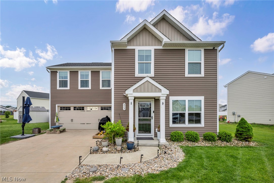 Move right into this well-maintained colonial built in 2020! This 4-bedroom home offers an open-concept floor plan with a spacious living room, dining area, and kitchen. The owner’s suite includes a private full bath and large walk-in closet. Convenient second-floor laundry located near all bedrooms. Additional features include 2.5 bathrooms, all appliances included, and a backyard setting near a scenic walking path surrounding the water. Convenient location with easy access to freeways, shopping, restaurants, and medical facilities.