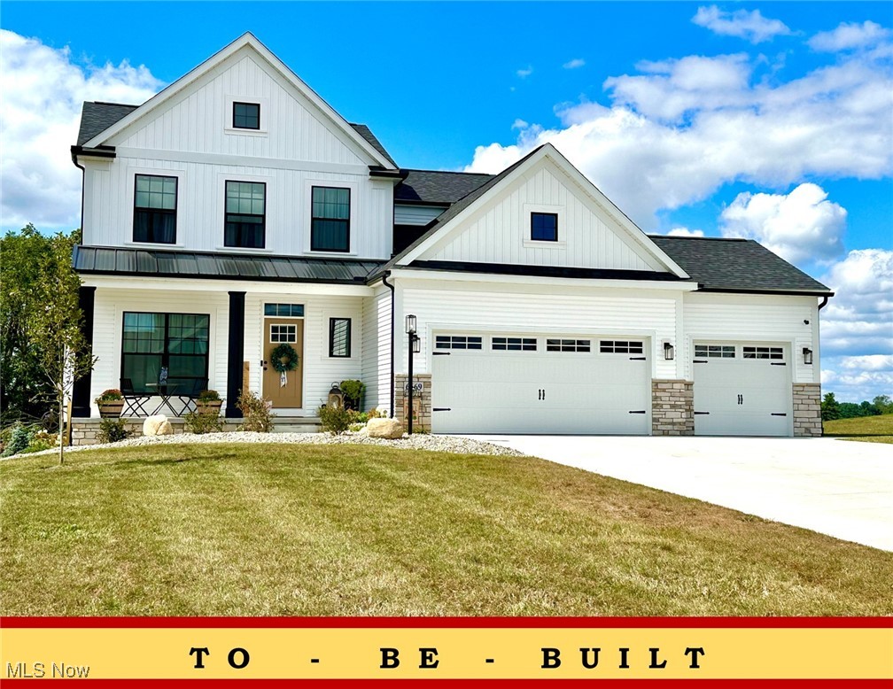 Now Open – Phase 4 in OldeStone Crossing (Lake Township Schools)! This to-be-built Augusta-III Floor Plan is designed for comfortable, modern living, featuring a bright and spacious great room with oversized windows and transoms, soaring nine-foot ceilings, an optional cozy fireplace, and a sunny breakfast room with the option of an expanded 12’8” x 10’ Breakfast Room (req'd and included in sqft shown). The open layout offers a versatile flex space or den/study with charming columns and arches, and you can personalize your home further with optional covered decks and,decorative patios to enjoy outdoor living. The family entry includes an option for a handy built-in shoe bench,while the owner’s suite delights with a cathedral ceiling, double-bowl vanity with make-up counter, and the choice of garden soaking tub with separate shower. A convenient second-floor laundry makes everyday life easier, and yes, we finish basements too! 3rd car garage option, req'd by ARC. The model home is located at 2693 Ledgestone Dr NW, Uniontown(Lake Township) ** Starting prices (base price shown) reflect the base home with base lot prior to upgrades, structural additions or customizations, and photos may show optional features or finishes available at additional cost. With many custom details and plan options available, you can truly make this home your own. Base prices are subject to change prior to an accepted purchase agreement. Taxes shown represent vacant land only.