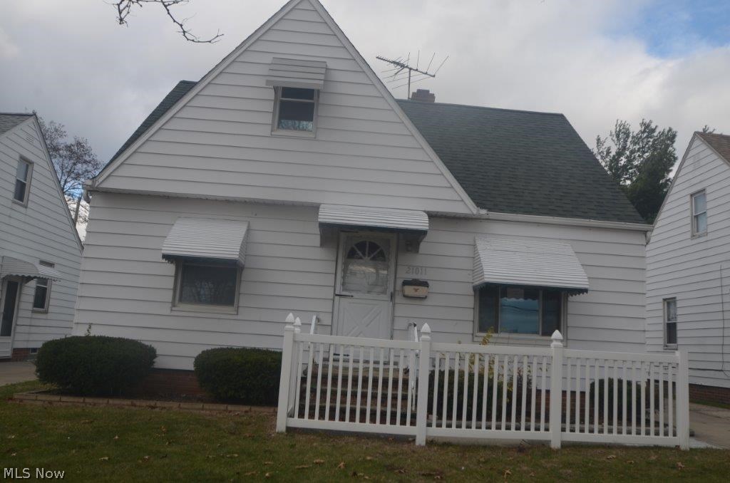 This 3 bedroom 1 full bath cape cod is located in the lovely city of Maple Heights. There is a detached one car garage.  This home has updated carpet and paint throughout. Finished lower level as well. Located nearby many amenities and shopping plaza directly across the street! Also convenient to local city bus transportation and I-480 and I-271. Buyer has to assume remaining pos items.