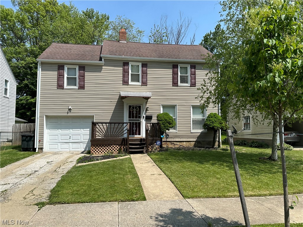 Stop renting and let this lovely colonial be your new home? Many of the items have already been completed for you over the past 15 years!  The roof and siding were completed in 2005.  The windows were all replaced in 2004. The basement was waterproofed by Ohio State Waterproofing and a recent repair in May 2023 was corrected! If all of that isn't enough, the seller is also adding in a home warranty for the next buyer so that they can feel at home with no worries! All you have to do is move in and make your cosmetic changes! Enter into the spacious front living room, which will lead to the dining room and then there is an addition off the back, with an extra den/family room. Upstairs you will find 4 bedrooms! The main bedroom is massive as it is the length of the entire side of the house, over the garage. That main bedroom has 3 closets!  Up 2 more steps, you will find 3 more bedrooms and the full bathroom!  The kitchen has a breakfast nook and a dining room off the other side. Venture
