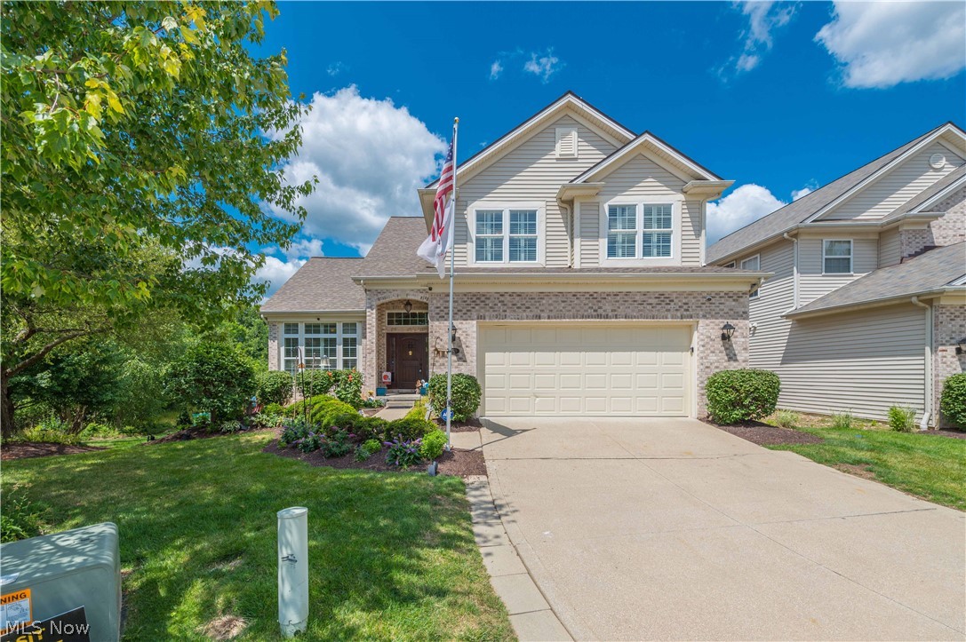 Welcome to this exceptional oversized cluster home on a premium lot in the highly desirable Waterford Crossing community, offering luxury finishes, generous living space, and carefree, low-maintenance living. This beautifully updated 3-bedroom, 3.5-bath home with office showcases custom craftsmanship throughout, including extensive trim work, elegant crown molding, newer ceramic tile flooring, and an open floor plan designed for comfortable living and entertaining. The stunning custom kitchen features handcrafted cabinetry, Pine ceilings, granite countertops, a premium stainless steel appliance package. The dramatic two-story great room boasts soaring vaulted ceilings, a gas fireplace, and an abundance of natural light. The first-floor primary suite offers a spacious walk-in closet with custom built-ins and a luxurious en-suite bath featuring a large jetted soaking tub, tiled walk-in shower, and granite counters. A private first-floor office/Flex room provides the perfect work-from-home space. Upstairs you'll find two generously sized bedrooms, a full bath, and a versatile loft. The finished lower level is designed for entertaining and flexible living, featuring a second kitchen/bar, an expansive recreation/movie room with a fireplace, a second professional office or flex room with a walk-in closet, and a full bath with an oversized tub/shower combination, perfect for guests or multi-generational living. This one-of-a-kind home offers the perfect combination of luxury, functionality, and low-maintenance living in one of Strongsville's most sought-after neighborhoods. Neighborhood amenities include community pool, tennis courts and playground. Additional updates include: Trex deck, roof(2020),siding(2026),Infinity HVAC. Sellers are Licensed real estate agents.
