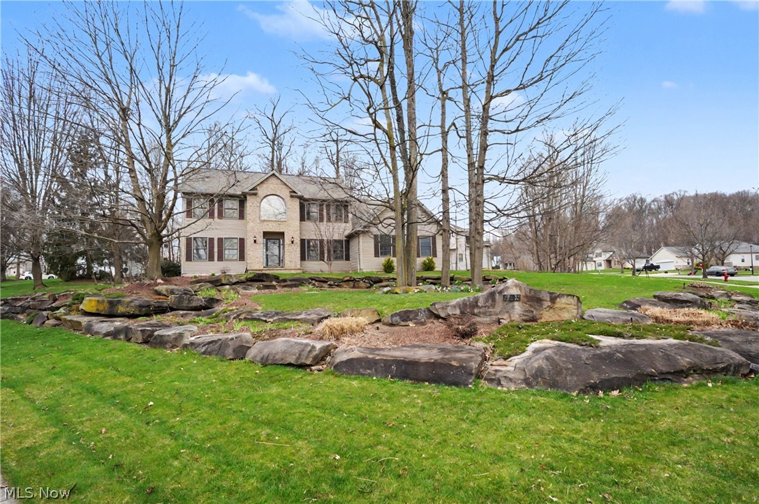 Stately two story nestled on a gorgeous landscaped over half acre lot.
Open concept first floor plan. Ample kitchen cabinets, breakfast nook looking onto the outside with a view of the water feature. Walk right out to the four seasons sunroom. Living room with a cozy fireplace, french doors lead to the first floor office. Formal dining room right off the kitchen. First floor laundry room and a 1/2 bath is so convenient.
Oversized two plus car garage with bump out for extra storage. Stairs from the garage lead into the basement.
Four spacious bedrooms and 2 full baths on the second floor.
Finished basement with a pool table and plenty of room for a game or theater room. Another full bath in the basement. Furnace room includes a nice workshop area.
Located in the beautiful Lake Plata subdivision!