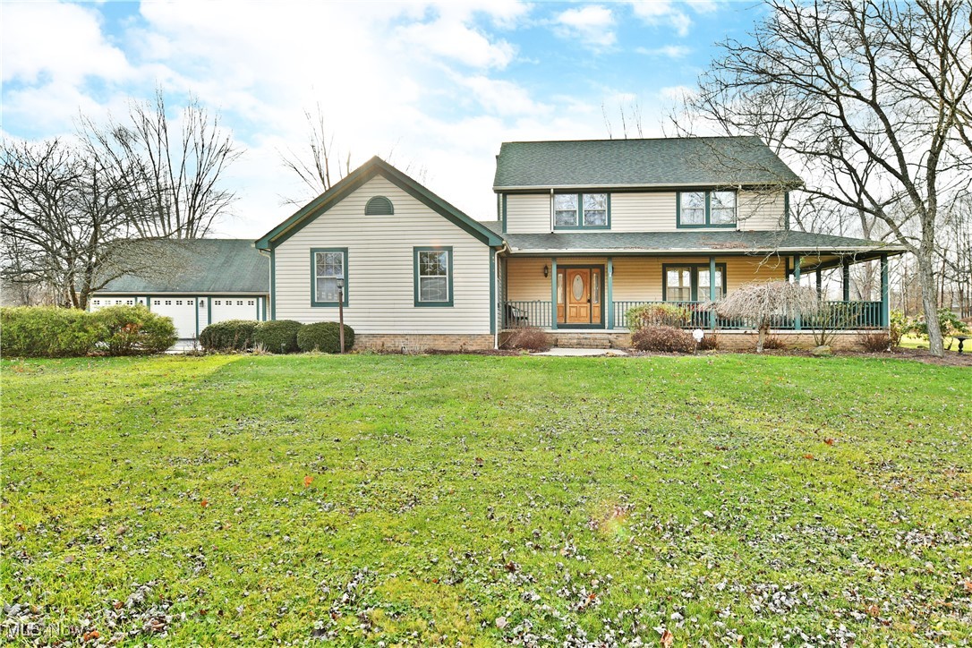 Back on the market due to the holidays and extremely cold weather, it’s time to hurry in and be the first through the door of this incredible Lordstown estate! The prominent corner property proudly presents the patio lined homestead, welcoming you near with three floors of finished living space with custom maple woodwork throughout. An extra wide driveway allows for quiet, side street access while it leads to a three-car unattached garage with second floor loft storage. An additional two-car attached garage brings the total to five while a partially fenced-in backyard is poised for relaxation, showcasing tiered deckwork, pergola covered dining and wonderful garden that overlooks the substantial storage shed. Inside, the gracious foyer highlights the carpeted staircase leading to the second-floor bedrooms. Meanwhile, a posh family room snakes around the corner, revealing the nearby kitchen and its array of custom maple cabinetry, all joined by a large island, tiled backsplash and stone-look countertops. The hardwood styled flooring continues through the dining room to find a pass-through fireplace and the rearward living room with its illustrious bay window. First floor laundry and hidden pantry space complete the floor along with a boldly colored half bath. Upstairs, a second full bath awaits the landing with its skylight lit shower and combined tub. Three spacious bedrooms offer plush carpets while the oversized master reveals a large walk-in closet and full private bath with extended height ceilings and more skylights. The finished basement allots for a must-see home theater, workout area, bonus / bedroom , full lower bath and office space. Additional highlights of this beautiful custom built home are a new roof in 2018 with 50 year shingles and new skylights, privacy fencing / invisible fence, 1st floor laundry, electrical work and panel in place for the backup generator, HWT 10yrs. old, Sump pump with a backup. Amazing home!