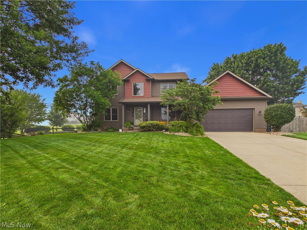 Welcome home to this beautifully maintained, one-owner custom-built Noble home, nestled at the end of a quiet cul-de-sac in one of Louisville’s desirable residential neighborhoods. Built in 1999, this exceptional home offers 3 bedrooms with the potential for a 4th bedroom in the mostly finished basement, along with 2.5 bathrooms and a thoughtfully designed layout that’s perfect for everyday living and entertaining. From the moment you arrive, you’ll appreciate the home’s outstanding curb appeal, meticulously maintained landscaping, and the pride of ownership that shines throughout. Inside, you’ll find stunning natural woodwork, real light oak cabinetry with a rich maple finish, granite countertops, and timeless craftsmanship that gives the home warmth and character. The inviting living room features a cozy gas fireplace, creating the perfect gathering space during Ohio’s cooler months. Step outside to your own private backyard retreat, complete with a fully fenced yard, a pergola just off the back patio, and a storage shed for added convenience. Whether you’re hosting summer barbecues, enjoying your morning coffee, or simply unwinding after a long day, this peaceful outdoor space offers the perfect blend of privacy and comfort. Lovingly cared for by the same family since it was built, with so many updates within recent years, this home is incredibly clean, impeccably maintained, move-in ready, and is almost like a brand-new build waiting for its next owner! Enjoy the charm of a country-like setting while still being conveniently located near Louisville schools. Opportunities to own a home this well cared for are rare—don’t miss your chance to make it yours!