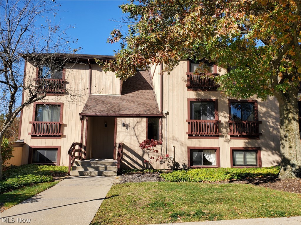 An incredible opportunity to own this stylish condo with an open floor plan and large windows, which allow for an abundance of light.  Spacious great room offers sliders to a large deck and features lovely views to enjoy the seasons.  Kitchen has plenty of cabinet and counter space and includes stainless steel refrigerator, stove, dishwasher, and stove vent (6 years young).  This condo features authentic vintage hardwood floors and both baths were recently updated to include new vanities, commodes, lighting, mirrors and flooring.  The main bedroom is spacious and offers a full, updated bath and huge 9' x 6' walk in closet.  This condo also features private laundry and 1 car garage.  Lots of closet space for all of your treasures.  Convenient location is in close proximity to shopping, restaurants, Rt. 271/Rt. 8/Ohio Turnpike and the Cuyahoga Valley National Park.  Condo amenities include a community garden, indoor/outdoor pools and tennis courts.  "Other Room" is the main bedroom walk
