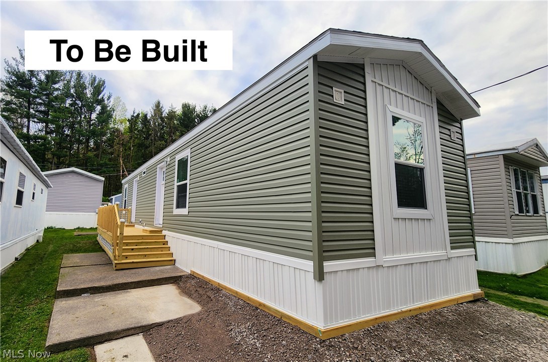 Coming Soon! Be the first to own this brand-new, modern 2-bedroom, 1-bath home—currently to be built and on order. Thoughtfully designed for comfort and convenience, this home features a smart layout with bedrooms positioned on opposite ends for added privacy.
The kitchen offers ample cabinet space on both sides, providing plenty of storage for all your needs, and comes fully equipped with appliances (with the option to bring your own washer and dryer). The bathroom includes a practical shower/tub combination, perfect for everyday living.
Step outside and enjoy a newly installed deck—ideal for relaxing and making the most of the warmer months.
Located in the beautiful city of Kirtland, this home offers low-maintenance living in a peaceful setting, surrounded by local parks and amenities while still being close to everything you need.
This property is situated in a 55+ community and requires park approval prior to purchase. Monthly lot lease is $525.
Don’t miss your opportunity—contact us today to learn more about community guidelines and the purchase process!