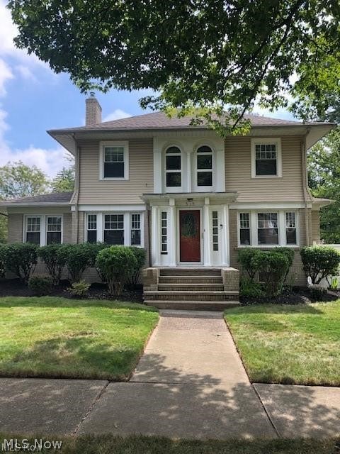 Full of warmth, character, and timeless appeal, this beautifully maintained Colonial is tucked away on a charming tree-lined street. Step inside through the leaded glass front door into a welcoming vestibule before making your way to the spacious living room, complete with crown molding and a cozy fireplace. Just beyond, the bright solarium is filled with natural light and features a second fireplace, creating the perfect spot to unwind in every season. The formal dining room flows into the updated kitchen, where you'll find granite countertops, stainless steel appliances, ceramic tile flooring, extra cabinetry, additional counter space, and double windows overlooking the yard. A convenient half bath and attached two-car garage complete the main level. Upstairs offers three generously sized bedrooms and an updated full bathroom with a classic pedestal sink. The finished basement adds even more flexible living space with a large recreation room, a bonus room with double closets, and a full bathroom featuring a ceramic tile tub/shower and glass doors. Outside, the fully fenced backyard and side yard provide plenty of room to relax, entertain, or enjoy the outdoors. Blending classic details with thoughtful updates, this home has been lovingly cared for and is ready for its next chapter. Schedule your private showing today!