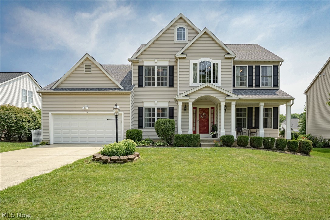 Welcome to this spacious contemporary colonial in the desirable Bayberry Estates community, where generous living spaces, thoughtful updates, and tranquil pond views create the perfect setting for everyday living. Backing to the community pond, this well-maintained home offers a peaceful backyard retreat.

Step inside to a welcoming foyer highlighted by a carpeted oak staircase with turned balusters. Updated LVP flooring flows throughout the main living areas. Just off the foyer, an office features a full wall of custom built-ins, creating an ideal workspace. Across the hall, the formal dining room showcases an elegant tray ceiling and flows seamlessly into the well-appointed kitchen.

Designed for both everyday living and entertaining, the kitchen features granite countertops, a tile backsplash, stainless steel appliances, and abundant cabinetry. The adjoining dining area is filled with natural light and offers sliding door access to the deck with serene views. The kitchen opens to a spacious living room anchored by an elegant fireplace, creating a warm and inviting gathering space. A mudroom and convenient powder room complete the main level.

Upstairs, four generously sized bedrooms provide comfortable accommodations, including the spacious primary suite with a walk-in closet and private ensuite bath featuring dual vanities, a soaking tub, and a step-in shower. A second full bath serves the remaining bedrooms.

The finished lower level expands the living space with a spacious recreation room, while abundant storage remains available for everyday convenience.

Outside, enjoy a private backyard featuring both a deck and patio with plenty of green space for recreation and entertaining. Just a short walk away, residents enjoy access to the community pool, playground, and clubhouse, adding even more to the exceptional lifestyle this Bayberry Estates home has to offer.