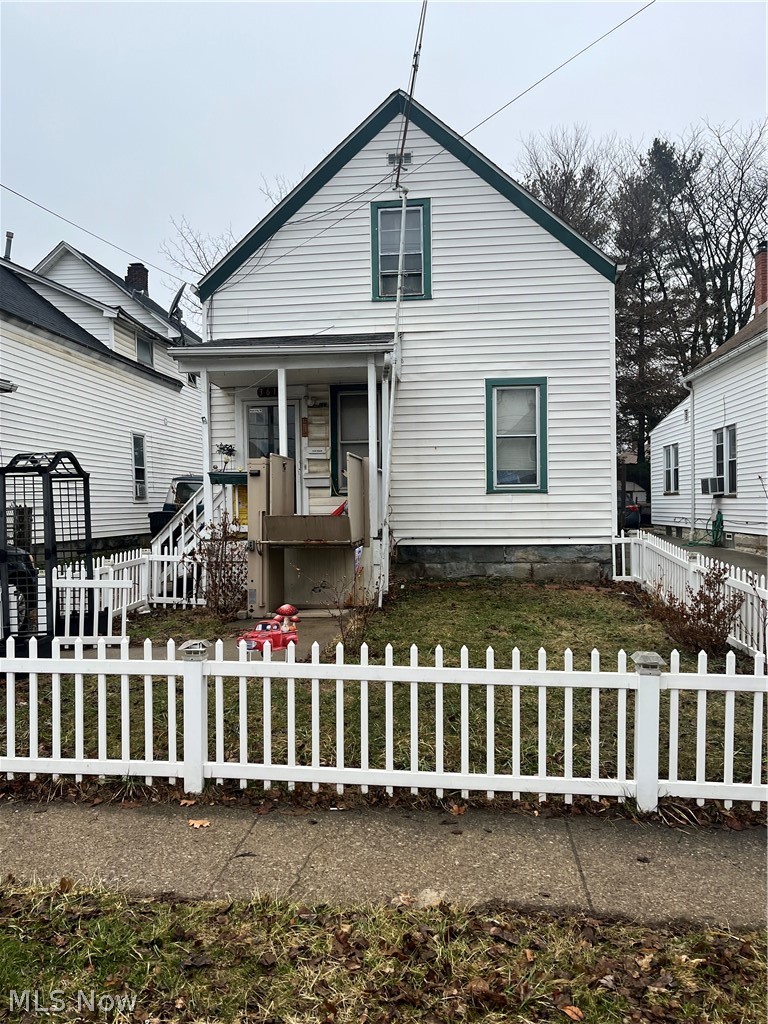 Located just 7 minutes to Ohio City, the West Side Market, dining and shopping and more!  Here is your chance to create your own cozy home or your investment opportunity with a little elbow grease and paint/flooring.  Big ticket items are done with newer furnace, roof, siding, electrical.  First floor bedroom and full bath.  Dry basement with plenty of storage.  Upstairs one spacious bedroom with bonus room that could be another bedroom or great office.....or amazing walk in closet and partial bath aka the WC or if we want to be British the "Loo".  Exposed brick adds character on both floors and the gas fireplace in the living room adds warmth and ambiance too!  First floor laundry room is easily accessible and shared with the full bathroom.   Come take a look, with a days notice needed preferred for the seller, and explore this affordable opportunity!  No rent to own, no wholesalers please and no seller financing.  Interested in a rehab loan.....contact the listing agent for details or have your agent contact to get details for you.
