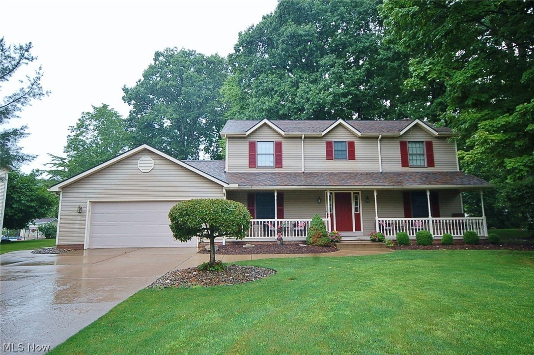 Excellent, custom built Cortland colonial! Beyond great curb appeal, there is a lot more to like with this 4 bedroom, 2.5 bath home including: 6 panel hardwood doors throughout; Large, partially renovated eat-in kitchen with pantry, newer flooring, granite counter tops and all appliances; 1st floor laundry (washer/dryer stay); Family room with fireplace (w/efficient F/P insert); Formal living (w/newer carpet) and dining room; 4 large bedrooms w/ neutral decor; Awesome 28'x24' rec room with built ins; Newer roof (2016); Huge covered front porch; 2+ car garage with lots of storage space; Concrete drive with extra pad for additional parking; Nice large deck overlooking a deep, wooded lot; As I said, there's a lot to like here!