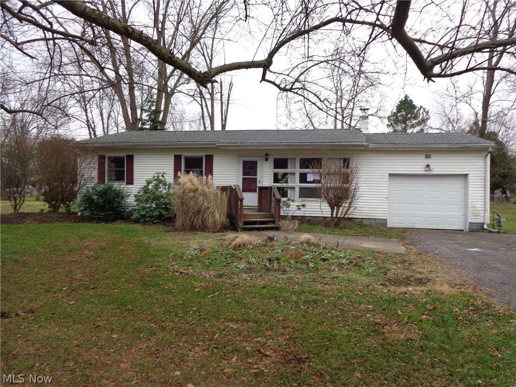 Case #412-735934: All properties sold “As-Is” without any guarantee or warranty by seller. This 3 bedroom 1 bath ranch is waiting for you to move in. Located close to Portage Lakes and Nimisila Reservoir. The house sets on 3/4 acre on the curve of Odelle Dr. Nice sized shed in the backyard for all your gardening tools. Large back and side for entertaining on those warm summer nights. Once you have looked at the exterior, walk into the house. Average sized living room. Eat-in kitchen with oak looking cabinets. Head down the hallway to the 3 bedrooms and bathroom. For entertaining, head down to the basement for the ultimate football fan room. The floor looks like a football field. In the other room in basement is the utility room. Schedule your showing before this one goes away!