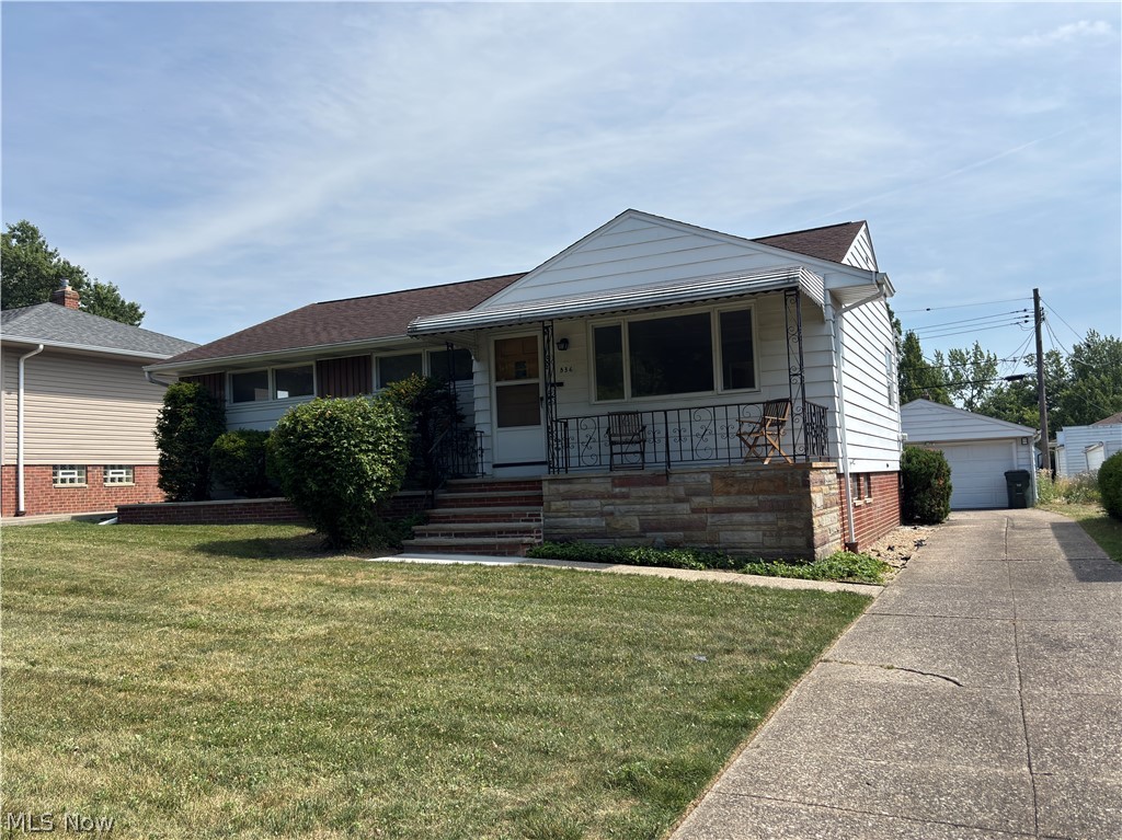 3 Bedroom Aluminum Sided Ranch ... Easy Living, all on One Floor with ( Living Rm, Eat-in-Kitchen, 3 Bedrooms & Full Bath ) Bedrooms have Beautiful Real Hard Wood Floors. Bath with New Vanity, Huge Full Basement, Living Room ( 18 x 13 ) New Carpeting,  , Eat in Kitchen ( 20 x 8 ) including Stove and Refrigerator,  Rec Room, ( approx 38 x 12 ), Utility Room with Wash & Dryer ( 20 x 12 ), and Work Shop & Bench, 2.5 Car Garage ( 21 x 20 ), Auto Garage Door Opener, Central Air Conditioning, Covered Front Porch ( 12 x 5 ). Semi-Cul-de-Sac Street (Dead End Street ) with No Thru Traffic with very little traffic. As Is Estate Sale, Estate will not do repairs if any. 
Agents follow broker remarks, Thank You