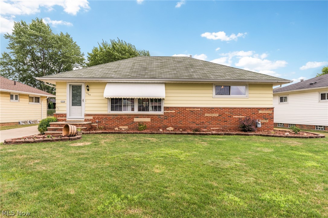 Welcome home to this well-maintained ranch home located on a quiet street. Many updates include the central air unit (2020), furnace (2017) and windows (2005). You will find newer white panel doors and newer carpet throughout. Full bath on main level was remodeled in 2013 with vinyl flooring. Primary bedroom offers a custom closet system. The Kitchen is spacious with laminate flooring, lots of cabinet space and all appliances stay. Open to the formal dining and main living area, too! Extend your entertainment needs just by walking out the back slider. You will love the covered patio overlooking the private fenced-in backyard. Basement is partially finished with a full bath which makes for a great area for a rec room or additional living space. Plenty of storage available as well. One year home warranty included. Come make this "home" today!