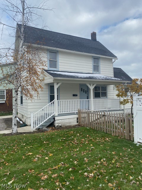 Location, Location, Location... Located in historic Fairport Harbor, just a few homes from over looking Fairport Beach and a path leading to Fairport Beach. The exterior of the home has a relaxing side porch and deck. When you walk in you are met with an oversized living room with hardwood floors. The first floor also boasts a spacious kitchen and full bath. The second floor is complete with two bedrooms with hardwood floors. Make an appointment to see this home today!!!