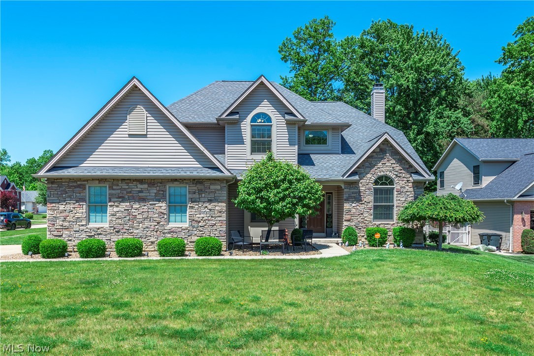 Nestled on a desirable corner lot, this stunning brick-front Colonial offers the perfect blend of elegance, functionality, and comfort. This beautifully maintained 3-bedroom, 4-bathroom residence features a fully fenced backyard, an attached 2 car garage, and thoughtfully designed living spaces throughout. Inside, you’re welcomed by a dedicated 1st floor office, perfectly situated to the right of the entryway ideal for working from home or creating a quiet retreat. Across the foyer, a convenient closet while the formal dining room to the left creates the perfect setting for hosting dinners and holiday gatherings. Designed with everyday living and entertaining in mind, the heart of the home features a spacious kitchen positioned at the rear of the property, seamlessly flowing into the inviting living room. A 1st floor half bath adds convenience for guests and daily living. Upstairs, retreat to the luxurious primary suite complete with a spacious walk-in closet and spa-inspired ensuite bathroom featuring double vanities, a soaking tub, and separate shower. 2 additional generously sized bedrooms share a full bathroom with a bathtub, while the 2nd floor laundry room conveniently located near the rear bedrooms offers additional storage with a deep closet. The fully finished lower level expands your living space with stylish vinyl flooring, an additional family/recreation room, a wet bar perfect for entertaining, a full bathroom with a shower, and a bonus bedroom ideal for guests. Additional storage options include a closet beneath the staircase and storage room housing the electrical panel. Thoughtfully equipped with modern conveniences, the home includes a dishwasher, dryer, microwave, range, refrigerator, and washer; making this home truly move-in ready. Additional updates include a newer hot water tank (2025). With timeless curb appeal, spacious interiors, and exceptional functionality, this remarkable Strongsville home is the perfect place to elevate your lifestyle.