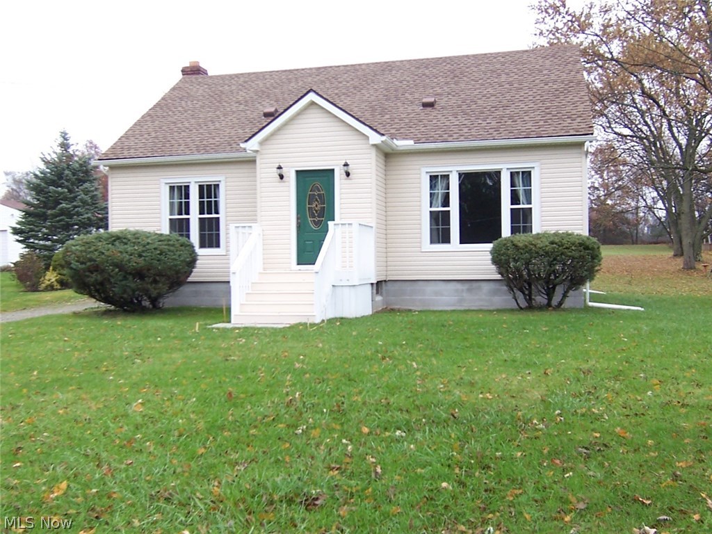 You will fall in love with this beautiful three bedroom Cape located on nearly one acre in Richfield! The beautiful country setting features fruit trees (apple & Pear) in the rear of the lot, as well as grape vines. The property is adjacent to the Eastwood Reserve with easy access to walking trails and catch/release fishing pond. This home has been completely updated. There is new vinyl siding w/insulation in 2017, and in 2008 the roof was replaced w/Timberline 25 year shingles (complete tear-off w/air vents added). The front deck/stairs were added in 2017. In 2014 the furnace and A/C were replaced w/Rudd 95% efficiency. (The average gas bill is $53.00). In 2017 the kitchen was completely updated including ceramic tile floors, sink w/granite counters, cabinets, D/W, plumbing and electric. The bathroom was  also updated (2017) w/a Schrock vanity w/granite counter, tub, toilet, as well as the plumbing/electric in 2015. The windows were replaced thru-out with Empire windows in 2013. The w